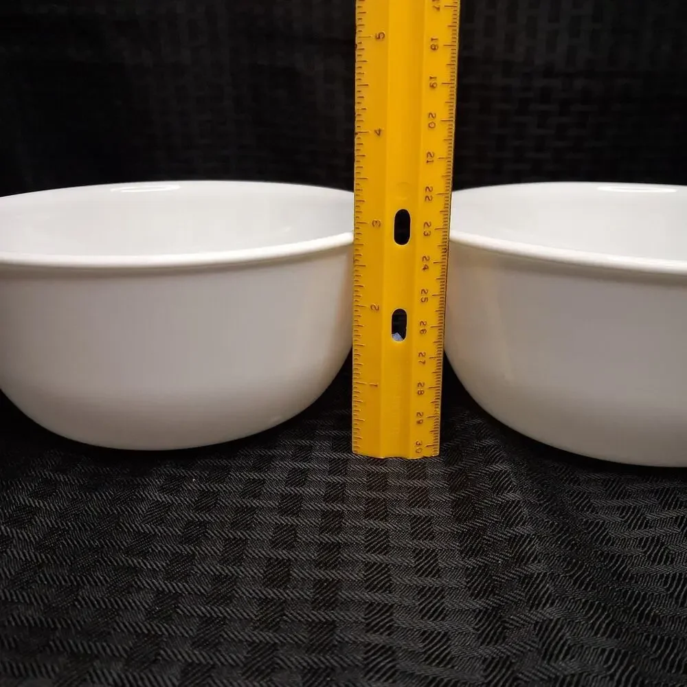 Corelle Winter Frost White 6¼” Deep Soup Cereal Chili Rice 28 oz Bowls Set of 2